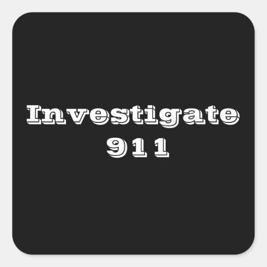 Untersuchung 911 quadratischer aufkleber (Vorderseite)