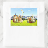 Untersuchung des Heiligen Kreuzes Rechteckiger Aufkleber (Tasche)