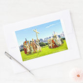 Untersuchung des Heiligen Kreuzes Rechteckiger Aufkleber (Umschlag)