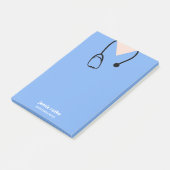 Untersuchung des Krankenhauses auf Arztpraxis Post-it Klebezettel (angewinkelt)