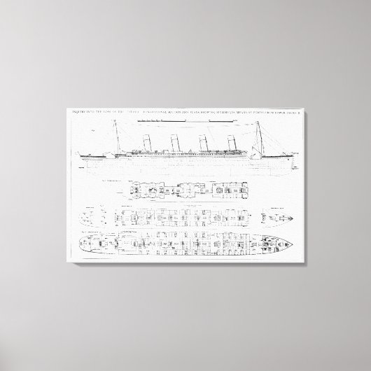 Untersuchung des Verlusts der Titanic: Querverbind Leinwanddruck (Vorderseite)