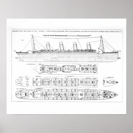 Untersuchung des Verlusts der Titanic: Querverbind Poster (Vorne)