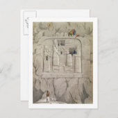 Untersuchung einer assyrischen Felsskulptur von 'D Postkarte (Vorne/Hinten)