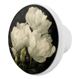 Untersuchung einer Peony-Blume Keramikknauf