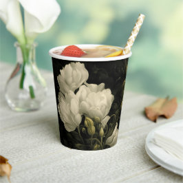 Untersuchung einer Peony-Blume Pappbecher