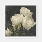 Untersuchung einer Peony-Blume Serviette (Vorderseite)