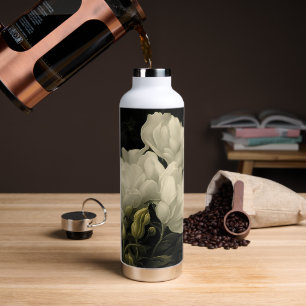 Untersuchung einer Peony-Blume Trinkflasche