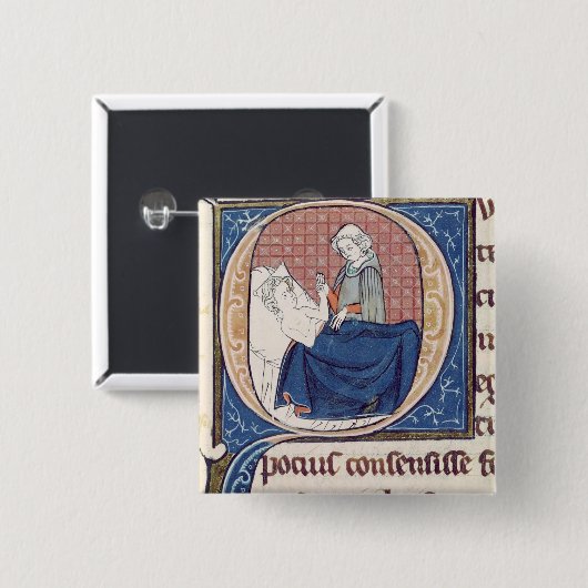 Untersuchung eines Patienten Button (Vorne & Hinten)