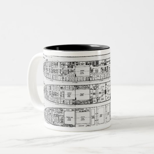 Untersuchung im Verlust vom titanischen: Zweifarbige Tasse (Vorderseite Links)