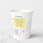 Untersuchungskommission für Kriminalromane Pappbecher (Rückseite)