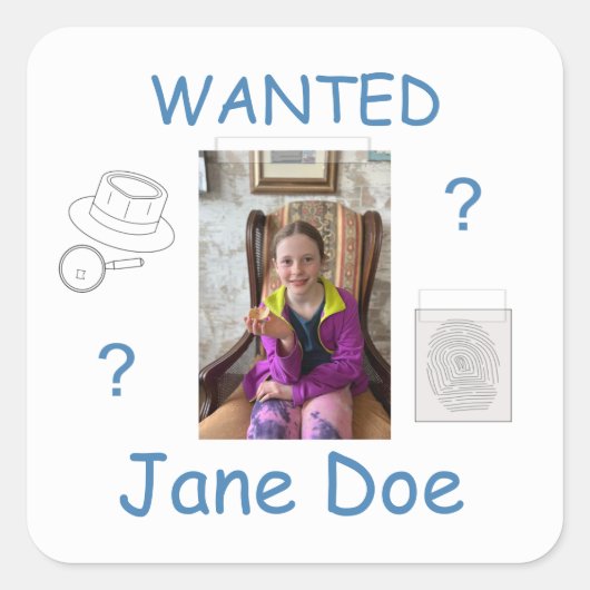 Untersuchungskommission für Kriminalromane Quadratischer Aufkleber (Vorderseite)