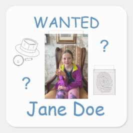 Untersuchungskommission für Kriminalromane Quadratischer Aufkleber