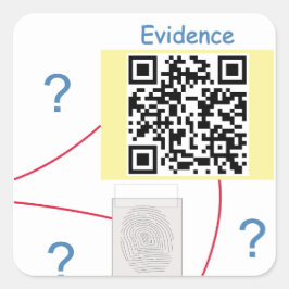 Untersuchungskommission für Kriminalromane Quadratischer Aufkleber