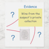 Untersuchungskommission für Kriminalromane Weinetikett (Einzelnes Label)