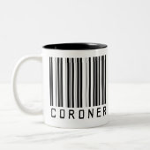 Untersuchungsrichter-Bar-Code Zweifarbige Tasse (Links)