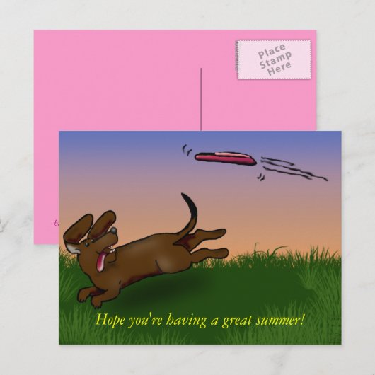 Untertasse Postkarte (Vorne/Hinten)