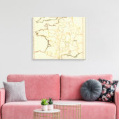 Unterteilung Frankreichs Leinwanddruck (Insitu (Wohnzimmer))
