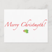 (Untertrieben) fröhliches Christmyth! Feiertagspostkarte (Vorderseite)