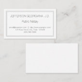 Untertriebene allgemeine Notar-Visitenkarte Visitenkarte (Vorne/Hinten)