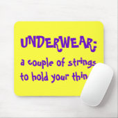 UNTERWÄSCHE: , ein paar Schnüre, zum Ihres Th zu Mousepad (Mit Mouse)
