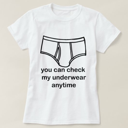 Unterwäsche-Karo T-Shirt (Design vorne)