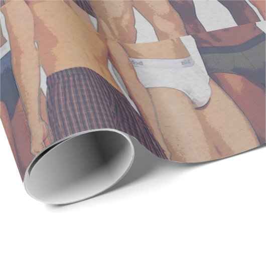 Unterwäsche-Party Geschenkpapier (Rolleneckpunkt)