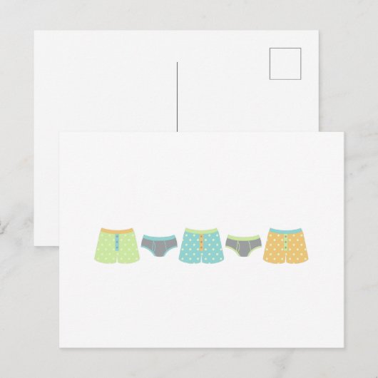 Unterwäsche Postkarte (Vorne/Hinten)