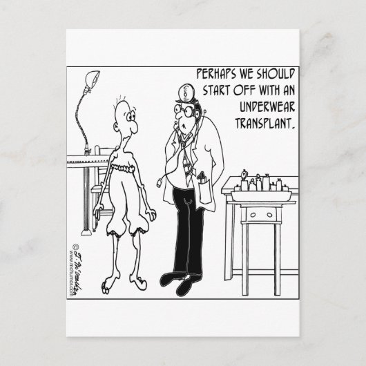 Unterwäsche-Transplantation Postkarte (Vorderseite)