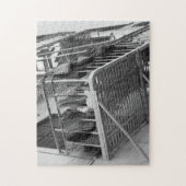 Unterwäsche zum Trocknen von Spaß Schwarzweiß-Foto Puzzle (Vertikal)