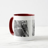 Unterwäsche zum Trocknen von Spaß Schwarzweiß-Foto Tasse (Vorderseite Links)