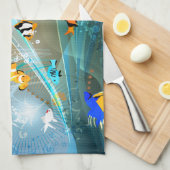 Unterwasser 1 Küchentücher (Viertel Falte)