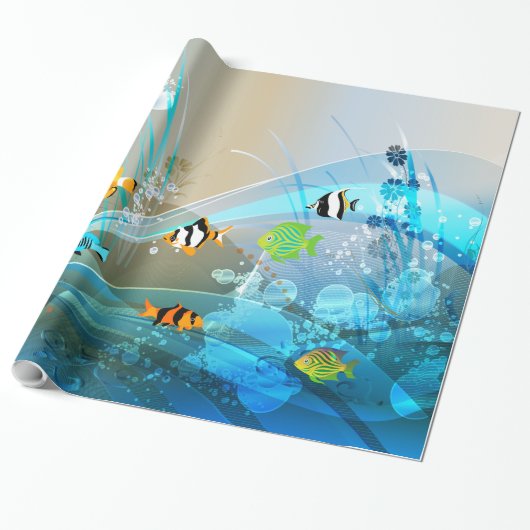 Unterwasser-1-Schleifpapier Geschenkpapier (Ungerollt)