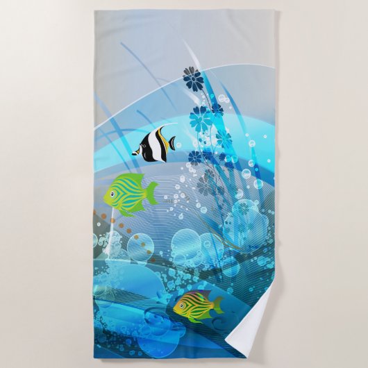 Unterwasser 1 Strandhandtuch (Vorderseite)