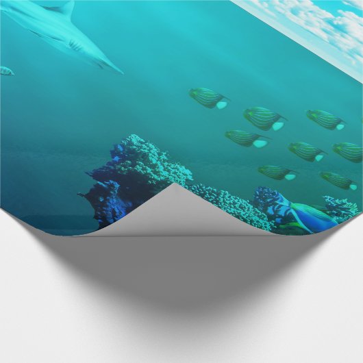 Unterwasser-23-Wrapping Paper Geschenkpapier (Ecke)