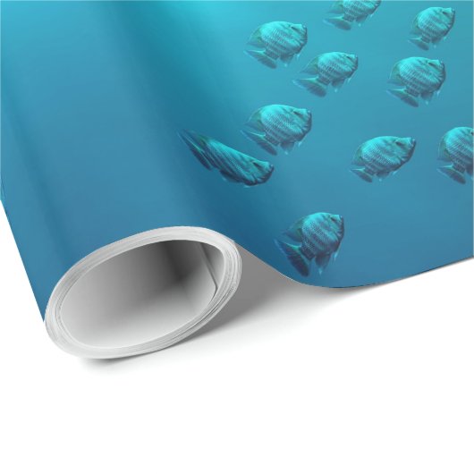 Unterwasser-23-Wrapping Paper Geschenkpapier (Rolleneckpunkt)