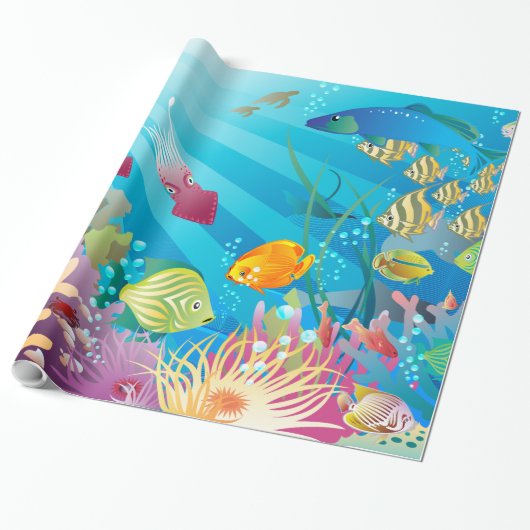 Unterwasser-2-Schleifpapier Geschenkpapier (Ungerollt)