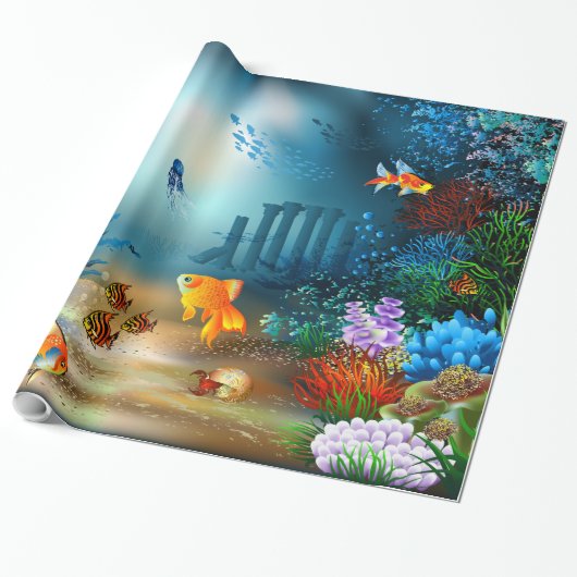 Unterwasser-4-Schleifpapier Geschenkpapier (Ungerollt)