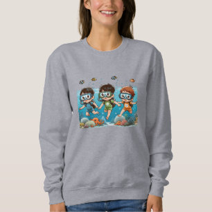 Unterwasser-Abenteuer mit Freunden Sweatshirt