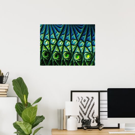 Unterwasser-Abstraktes Muster Poster (Heimbüro)