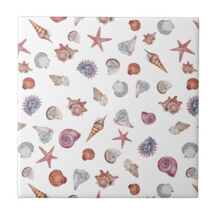 Unterwasser-Aquarell-Komposition Serie Design 4 Fliese
