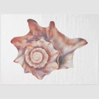 Unterwasser-Aquarell-Meeresschalen-Serie Design 4 Seidenpapier