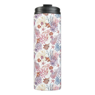 Unterwasser-Aquarellkomposition Serie Design 3  Thermosbecher