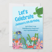 Unterwasser-Aquarium Geburtstag Einladung (Vorderseite)