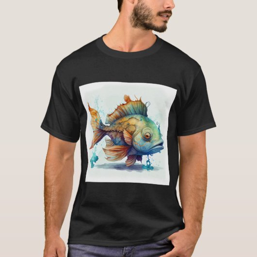 Unterwasser-Aquarium-Scene-T-Shirt T-Shirt (Vorderseite)