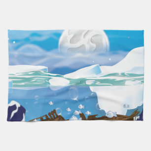 Unterwasser-Arktik-Schiffswrack Handtuch