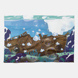 Unterwasser-Arktik-Schiffswrack Küchentuch