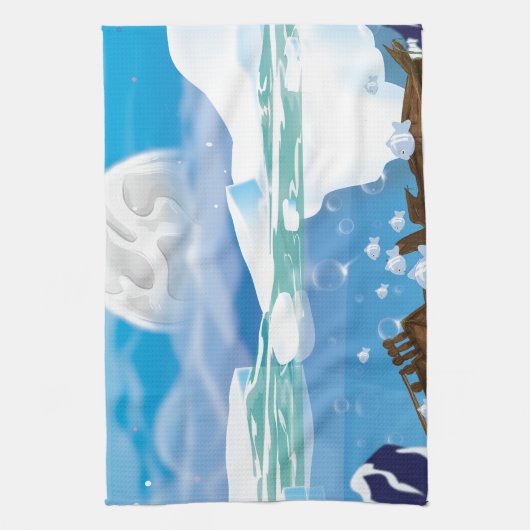 Unterwasser-Arktis Handtuch (Vertikal)