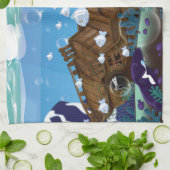 Unterwasser-Arktis Küchentuch (Gefaltet)