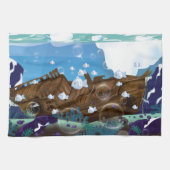 Unterwasser-Arktis Küchentuch (Horizontal)