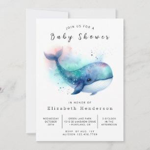 Unterwasser-Baby-Dusche für Whale Einladung